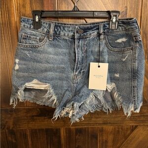 Hidden Women's Distressed Blue Jean Shorts